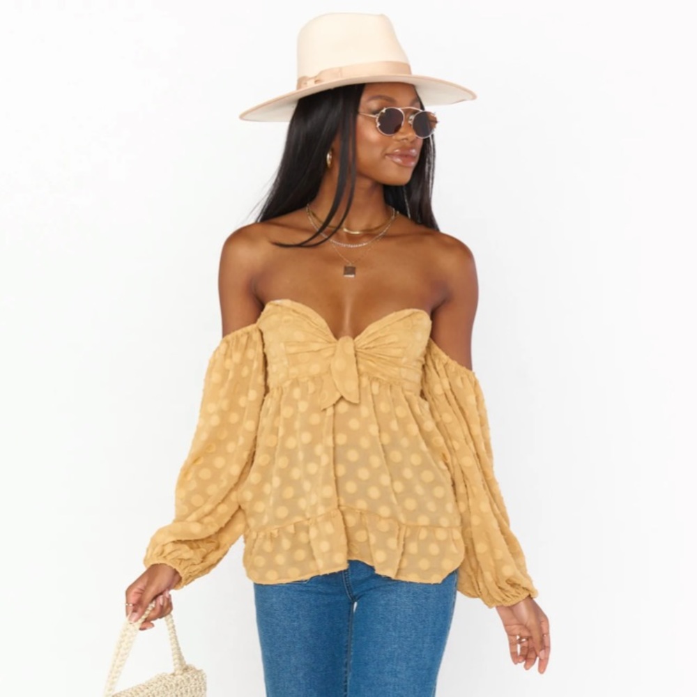 Show Me Your MuMu - Nita Top in Gold Dot
